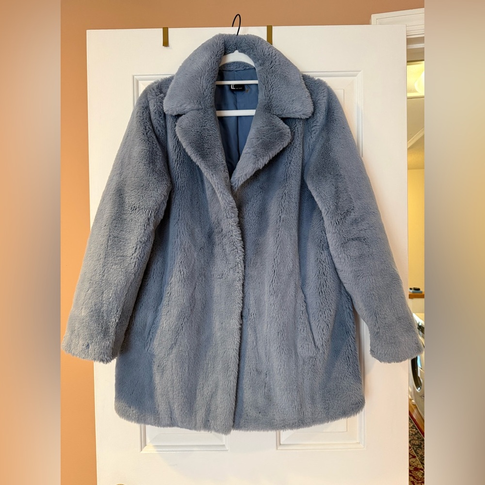 Love Token Soft Blue Teddy Jacket